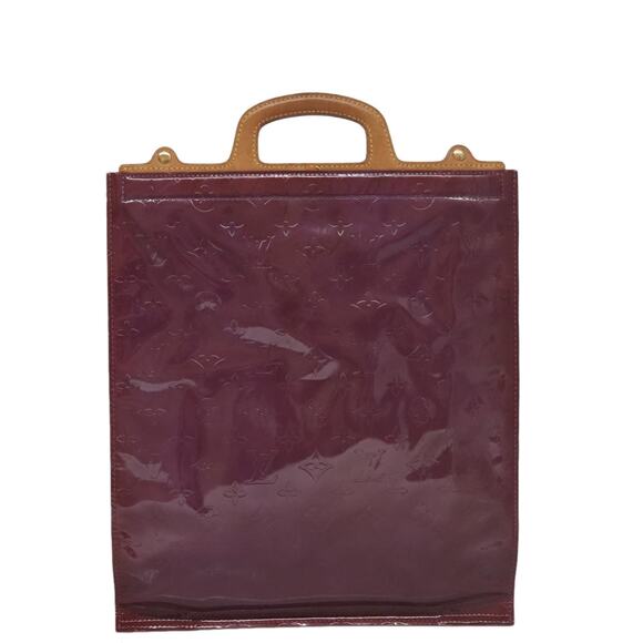 LOUIS VUITTON Monogram Vernis Stanton Tote Bag Purple Viole M91079 - Picture 3 of 12